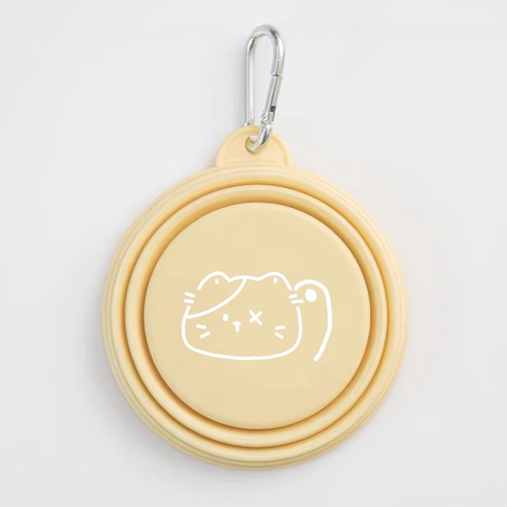 

Cartoon Pattern Portable Pet Bowl 350ml Travel Pet Bowl Puppy Feeding Bowl for Dogs Cats жёлтый