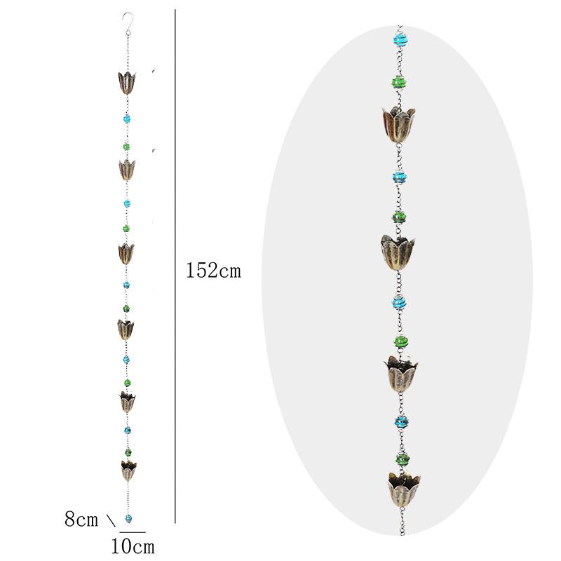 

152cm Flower Umbrella Tulip Water Chain Rain Bells Are for Drainage of Eaves of Ancient Buildings Villas in Temple Courtyard 1pcs тюльпан