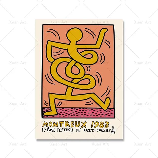 Modern Abstract Aesthetics Wall Art Retro Pop Stick Figure HD Oil On Canvas Poster Print Home Bedroom Living Room Decor Gift No Frame