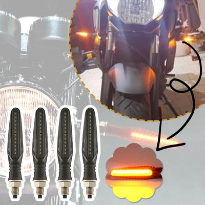 4PCS Motorcycle Turn Signals Flowing Mode Turn Signal Lights Indicators 12V