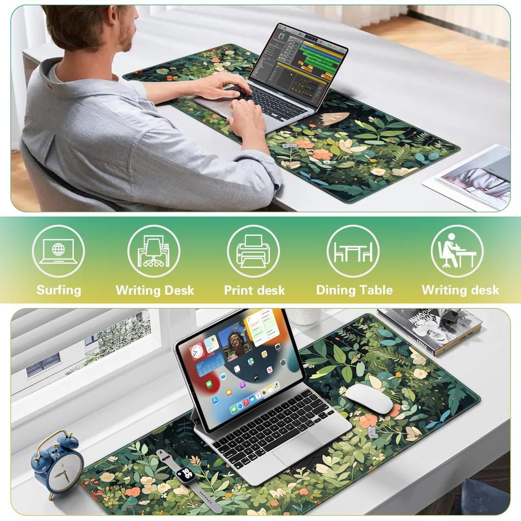 Mouse Extra Large Gaming Mouse Keyboard Rubber Compatible with Washable Gaming Desk Mat Compatible with Work Pad, Pad, 9040cm, Pad, Non-Slip Sole,