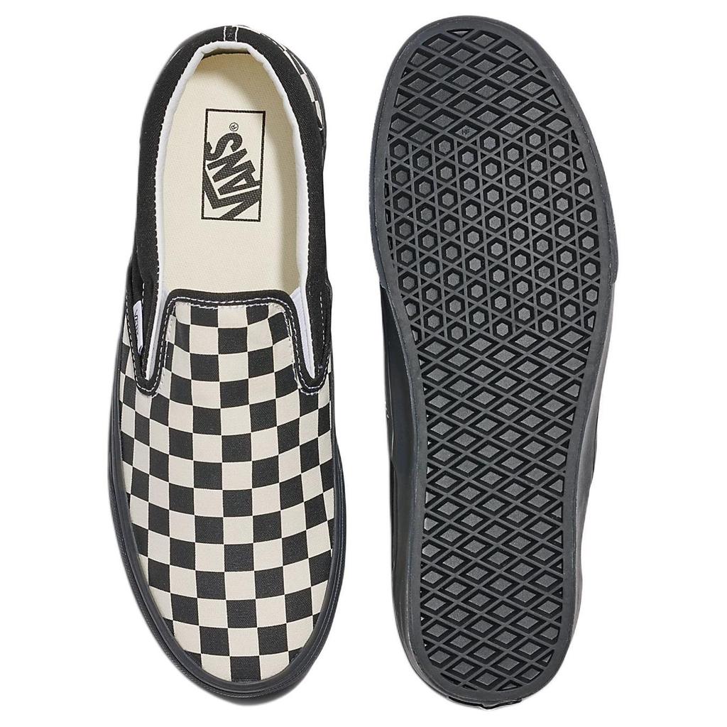 Vans Classic Slip-On Checkerboard Comfortable Versatile Low-Top Skate Shoes Unisex Sneaker Black White VN000D5PYB2