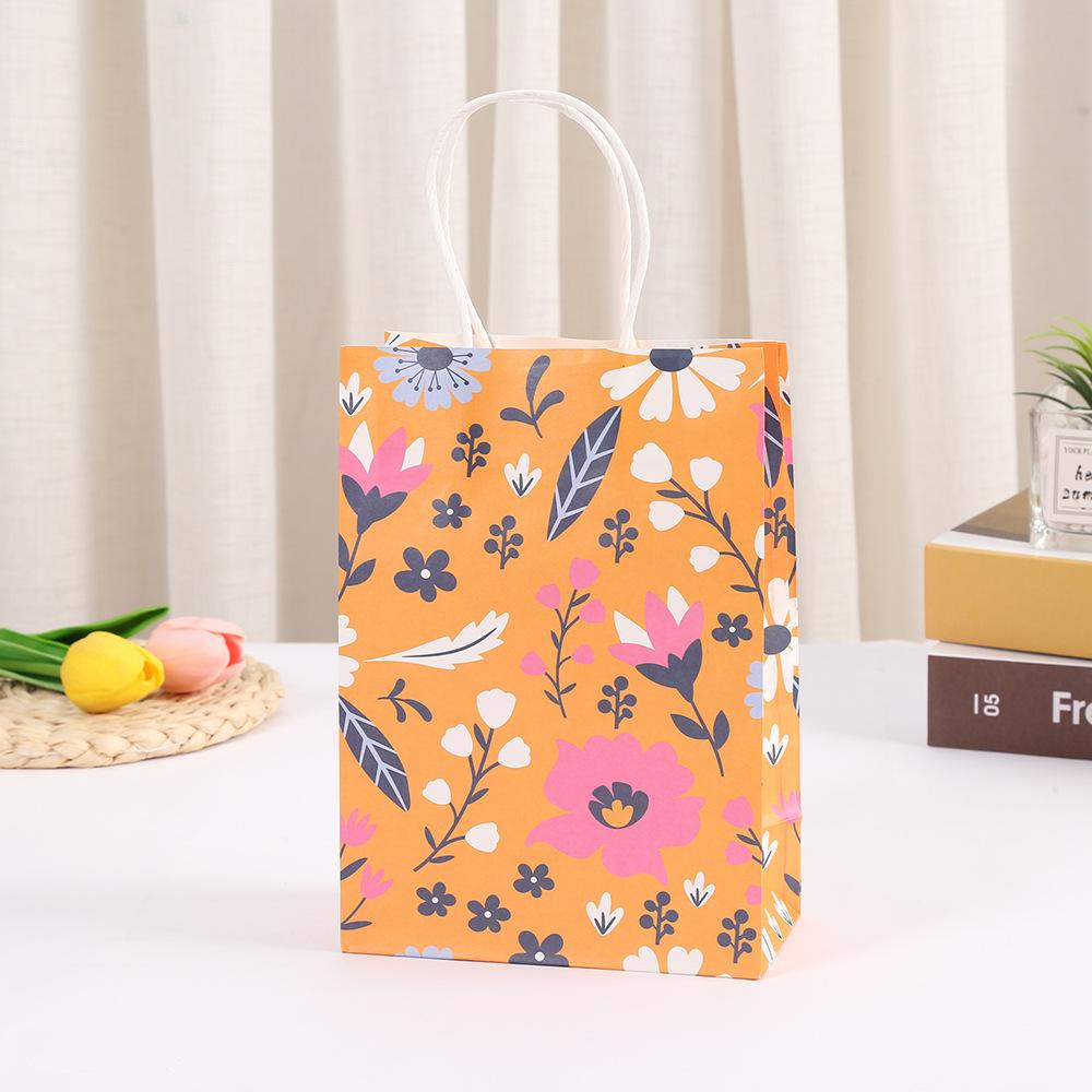 StoBag, Floral Flower Gift Tote Bags, Reusable Paper, for wedding, party, birthday supplies, Baby Shower, 12/30pcs