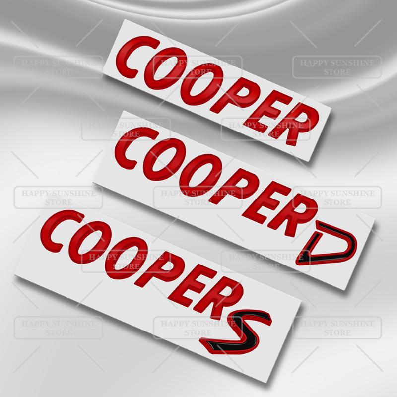 3D kovový znak Cooper S D na zadní výklopnou záď kufr Auto samolepka Karoserie kufru Pro MINI T36 JCW Černé písmena Znak Dekorace Příslušenství