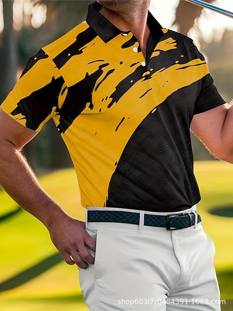 Polo Manica Corta Grafica Tribale Cool, Moda Casual da Uomo