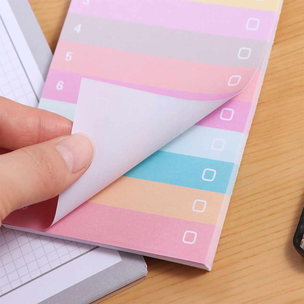 50 Sheets Multicolors To Do List Sticky Notes Rainbow To Do List Notepad Memo Pad