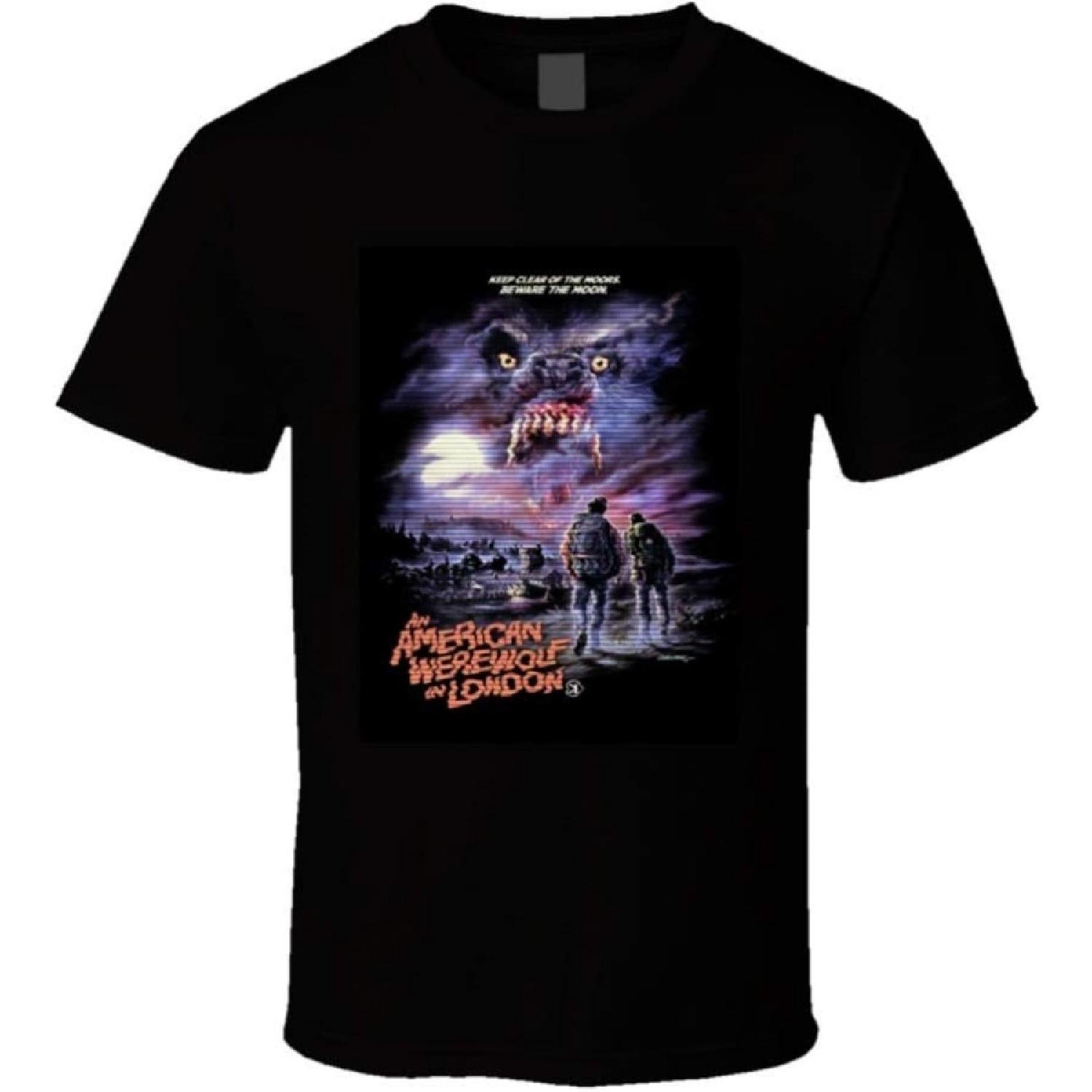 Halloween American Werewolf in London Movie Fan Gift T Shirt XL Black S