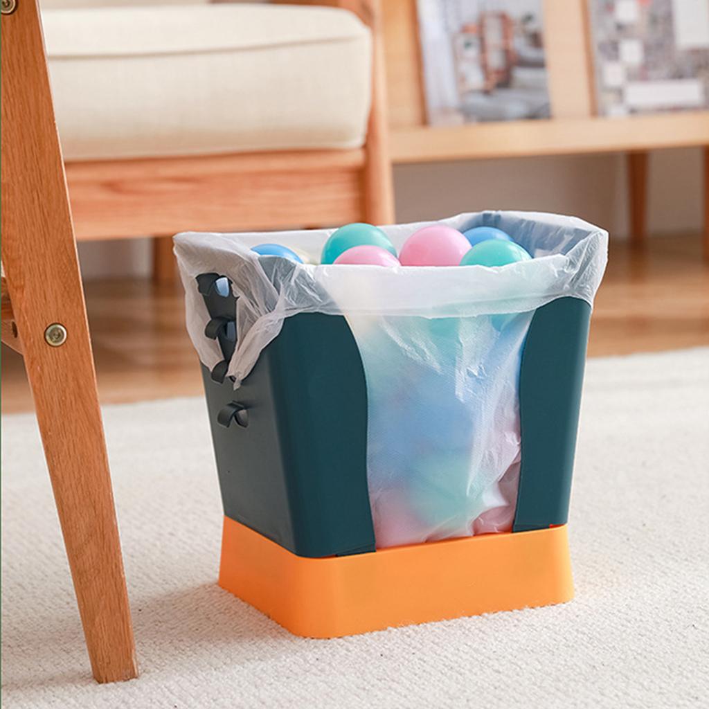 Kunststoff Mülleimer Erweiterbarer Müllbeutelhalter Großes Fassungsvermögen für Küche Badezimmer Blau und Gelb