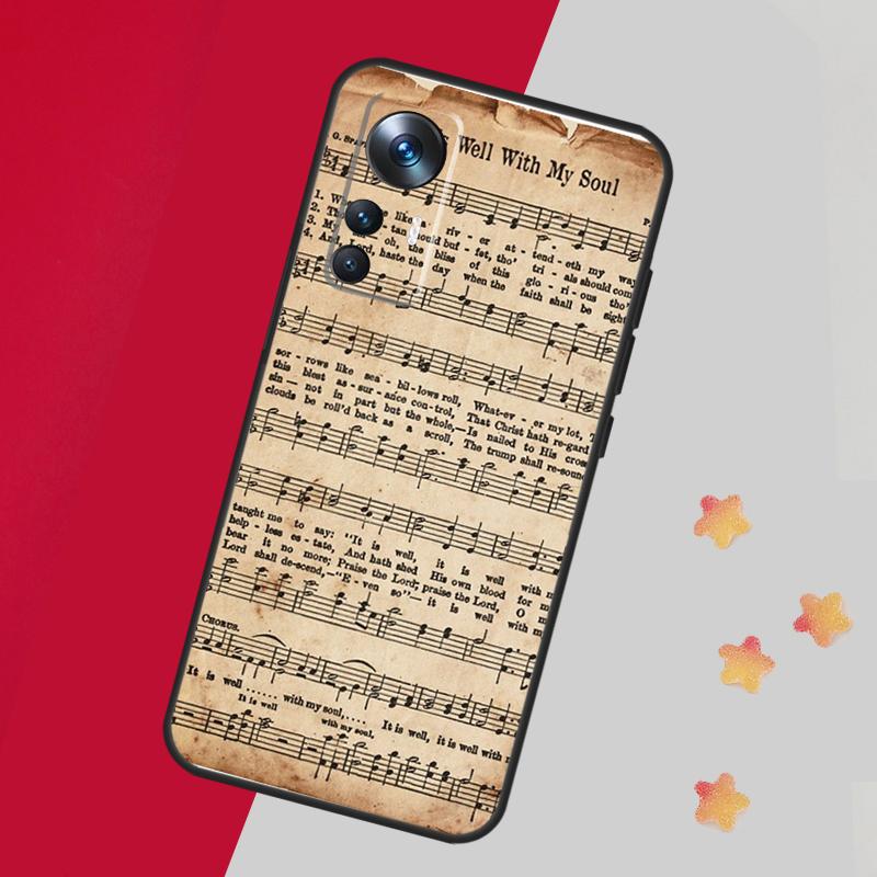 Sheet Music Case For Xiaomi 14 13 15 Ultra 11T 12T 13T 14T Pro Cover For POCO X7 Pro X3 X5 X6 F5 F6 F7