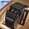 Sanda Retro Y2K Men's Irregular Shape Electronic Watch, Millennium Style 9504, Trendy Student Timer