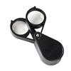 10X 30mm Double Open Folding Portable Jewelry Optical Glass Loupe Magnifier