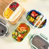 Sealed Double-layer Lunch Box For Students With Compartments, Microwave-safe,  Worker Fat-reducing Take-out Lunch Box