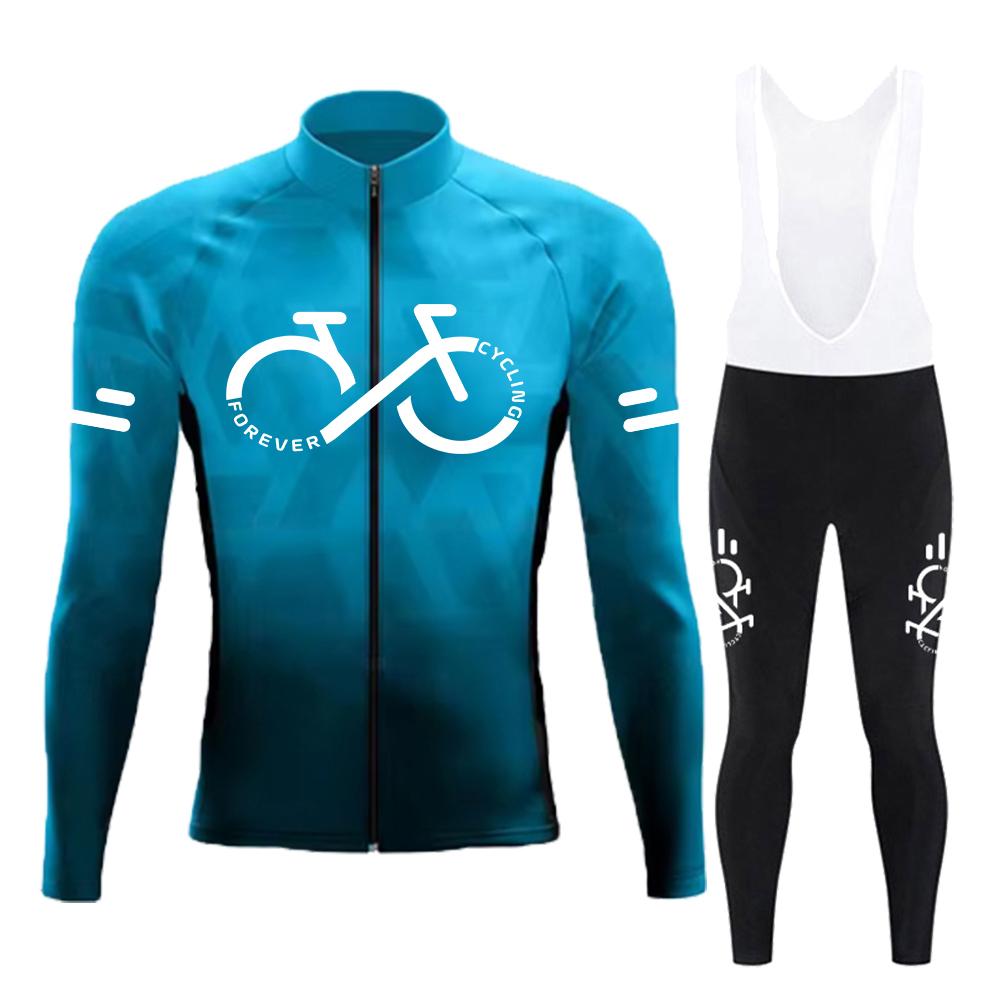 Long Sleeve Gradient MTB Bike Cycling Clothing Breathable Ropa Ciclismo Men's Road Bicycle Sportswear 2026 Autumn Breathable Cycling Suit