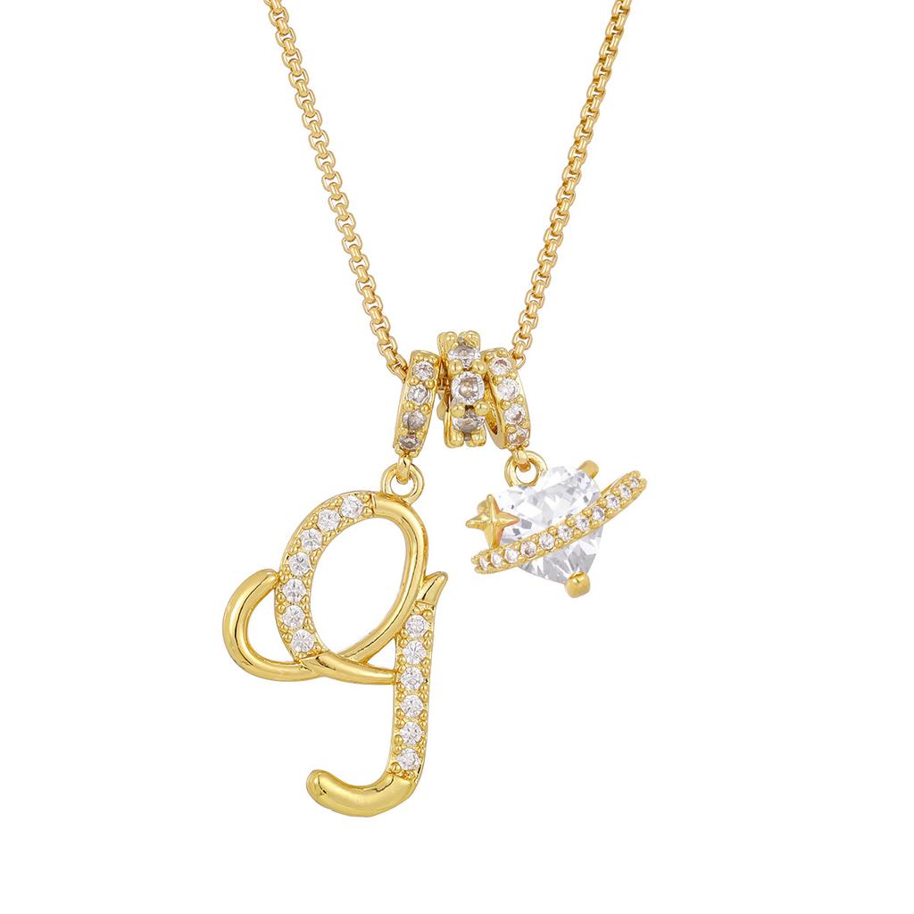 Cross-border necklace dopamine 26 English letter necklace girl light luxury niche high-end Amazon pendant jewelry