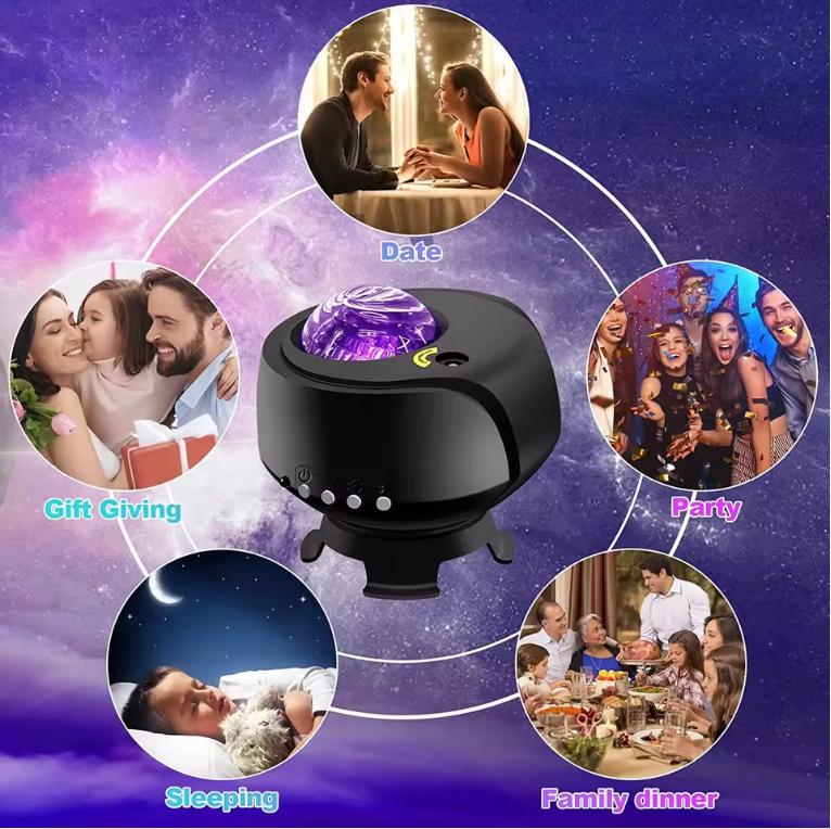 Upgraded Color Changing Nebula Star Projector Lamp with Bluetooth Music Player, Aurora Galaxy Night Light for Bedroom Decor Gift