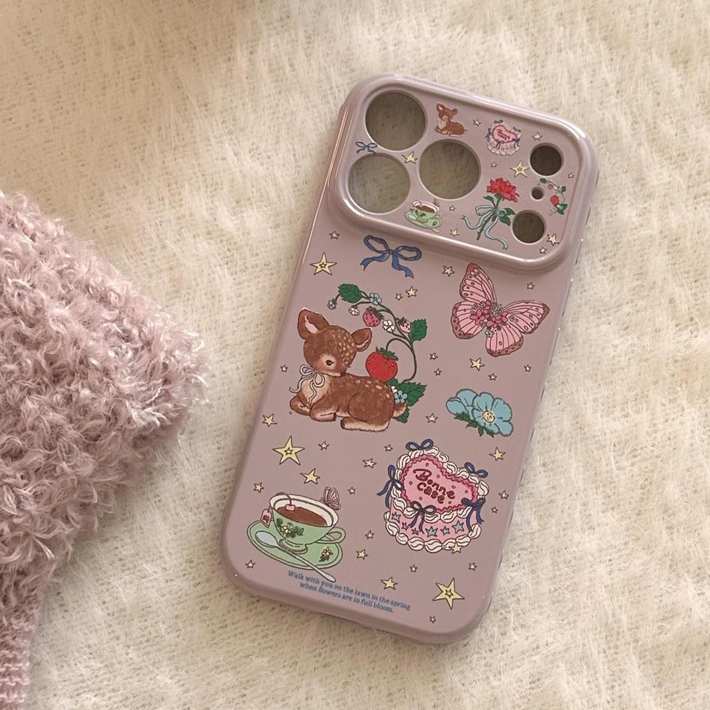 Retro-style Illustrated Phone Case for iPhone 16, iPhone 17, and iPhone 17 Pro Max