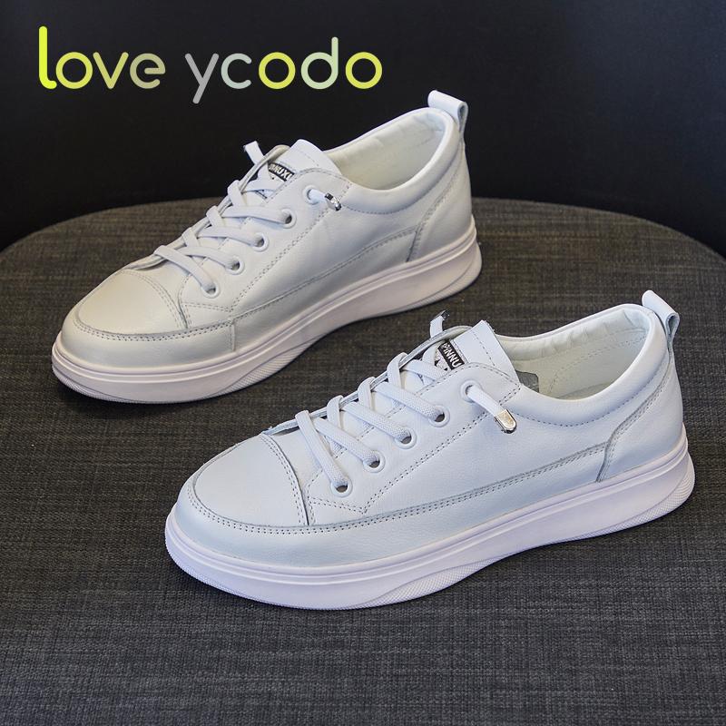 Spring and Autumn Leather Women's Shoes Flat Large Size Leather Sports Casual Loafers