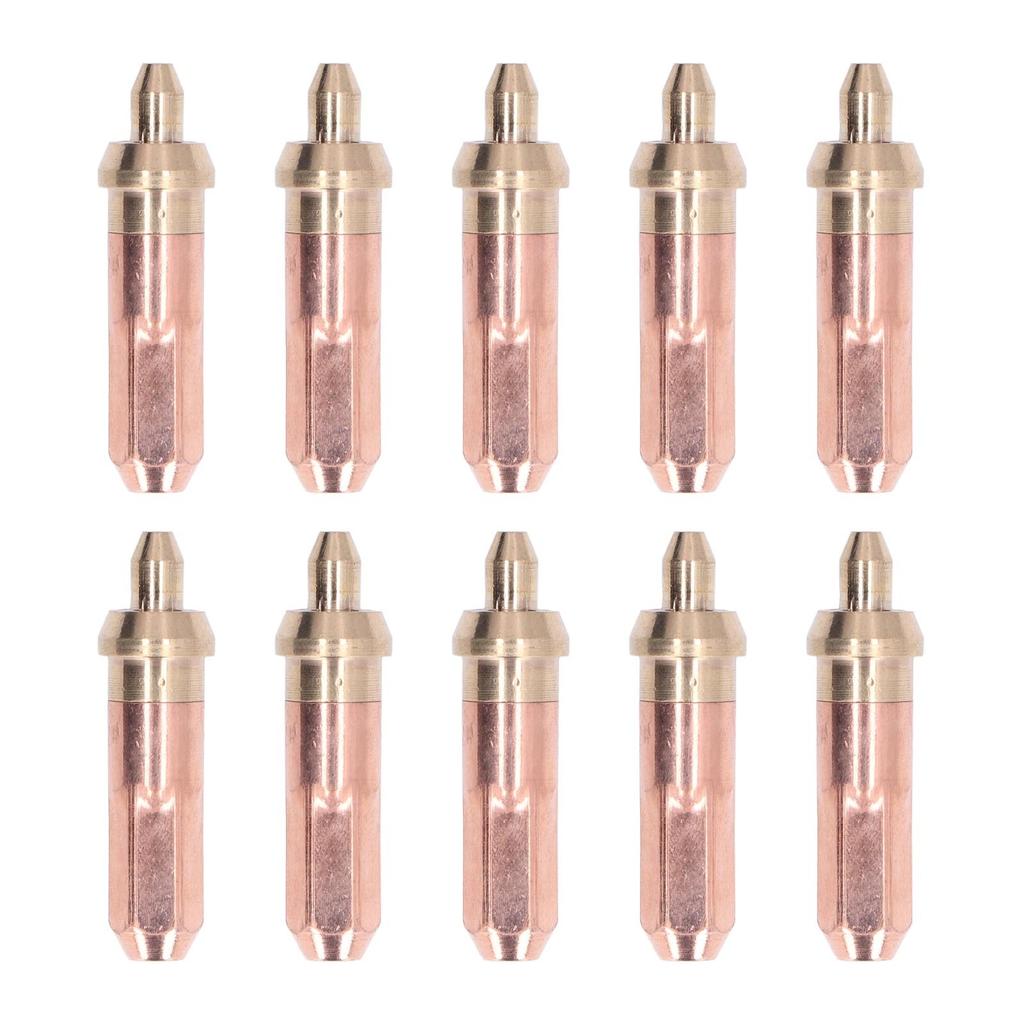 10pcs Gas Cutting Nozzle Heat Resistance High Concentricity Strong Flame Gathering Ability Welding Nozzle