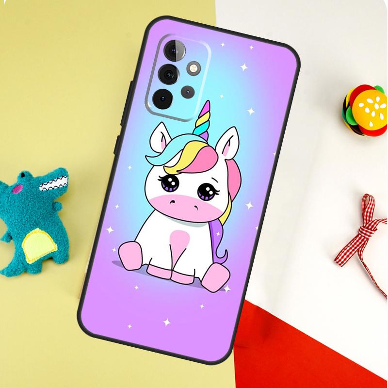 Süßes Regenbogen-Einhorn Für Samsung Galaxy A22 A32 A52 A54 A34 A14 A55 A35 A15 A53 A33 A13 A05 A06 A16 Handyhülle