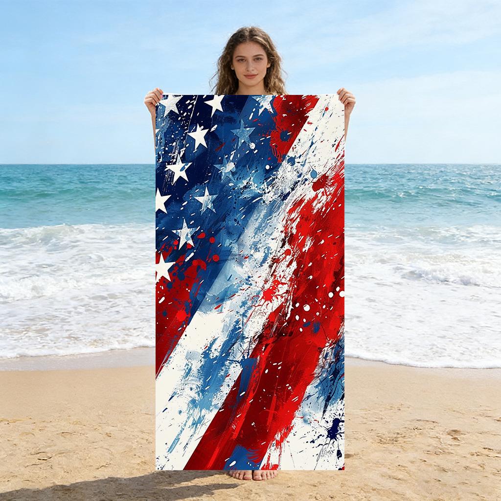 Ink Wash Style Beach Towel 250 Years Celebration Towel Quick-Drying Towel For Beach Pool Sport Yoga Gym Home Towel Sand Free