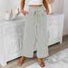 European & American Women's Striped Straight-Leg Pants - Spring/Summer 2026 Collection, Casual Commuter Style