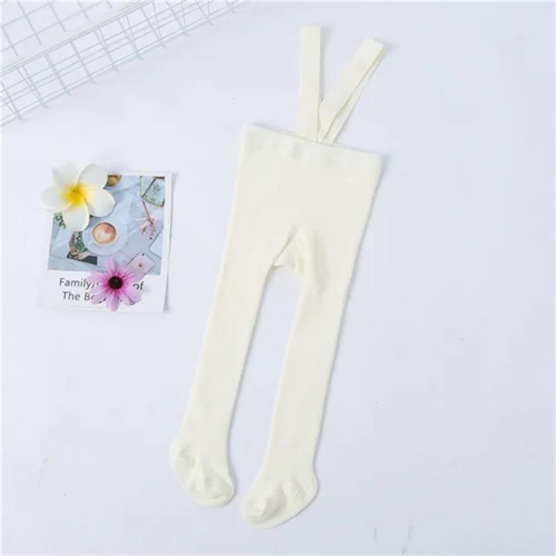 0-3Years Tights For Girls Solid Pantyhose Casual Tights for Boys with Shoulder Strap Knitted Legging Autumn Spring