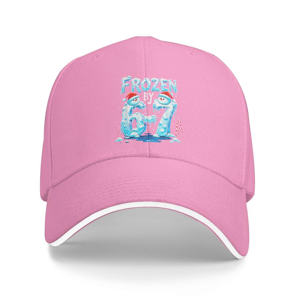 Frozen by 67 Funny Six Seven Meme Christmas Sun Baseball Cap Spring Unisex-Teens Custom Hip Hop Hats Outdoor Gym Snapback Cap