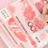 Save Money 100 Envelopes Money Saving Challeng Large Capacity PU Mini Binder Savings Challenge Reusable Waterproof