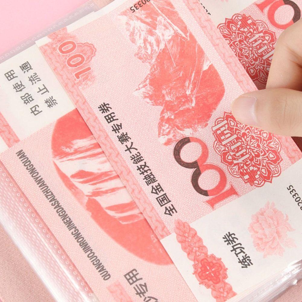 Save Money 100 Envelopes Money Saving Challeng Large Capacity PU Mini Binder Savings Challenge Reusable Waterproof
