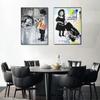 Banksy Graffiti-Kunst auf Leinwand, Gemälde an der Wand, Kunst, Poster und Drucke für Wohnzimmer, Home-Office, Dekoration, rahmenloses Dekor, Geschenke