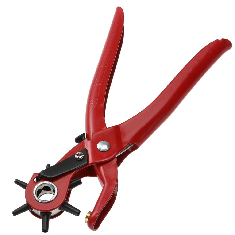 Belt Hole Puncher 6 Hole Size Leather Punch Machine Professional Leather Hollow Puncher for Watch Band Belt Leather Strap