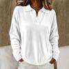 Women's Winter Long Sleeve Collared Sweatshirt Casual Versatile Pullover