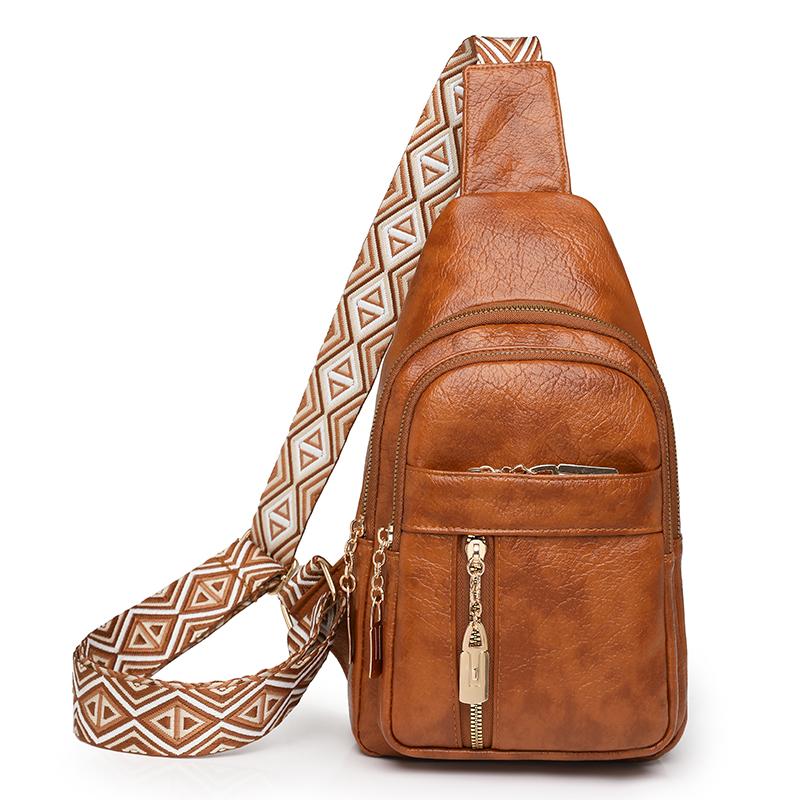 Women's Chest Bag Commuter Waist Bag Vintage Crossbody Bag