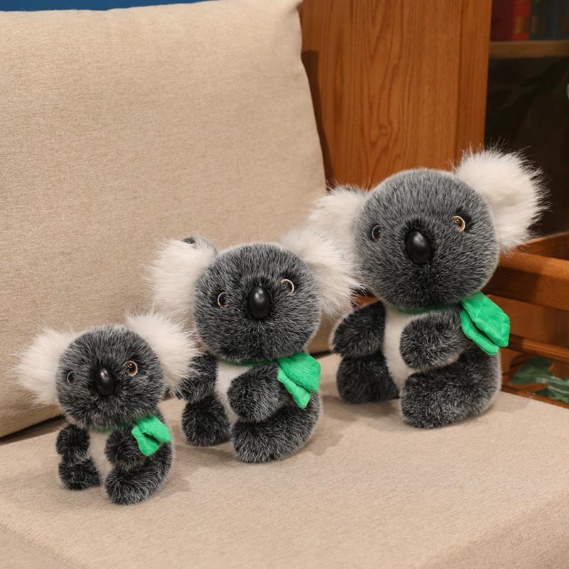 1 Stück 18/25/30cm Kawaii Plüsch Koalabär Plüschtiere Niedlicher Koala mit Blättern Plüschtier Puppe Realistisches Koala Spielzeug für Baby Mädchen Geschenk