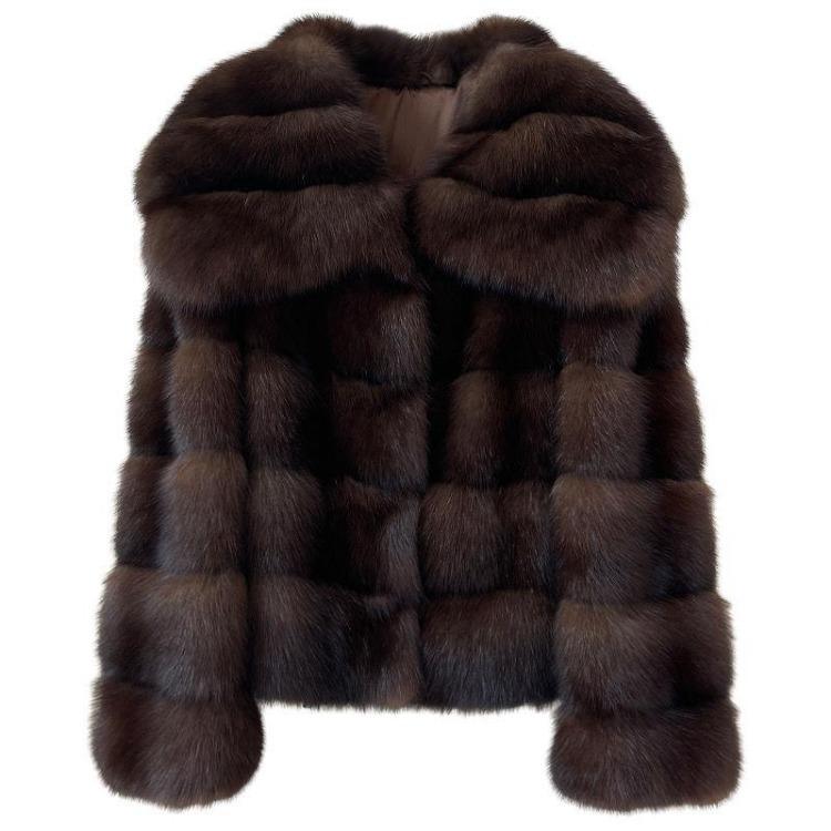 Fashion Young Slim Fit Jacket Autumn Winter Thickened Imitation Sable Eco Friendly Mao Mao Outerwear