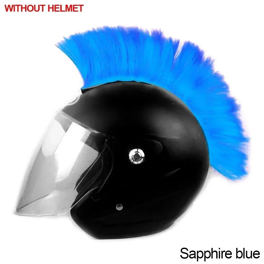 Mohawk Helmet Wig Cuttable Helmet Decorations Wigs Cockscomb Motocross Full Face Off Road Helmet Decoration Hair Sticker Paste