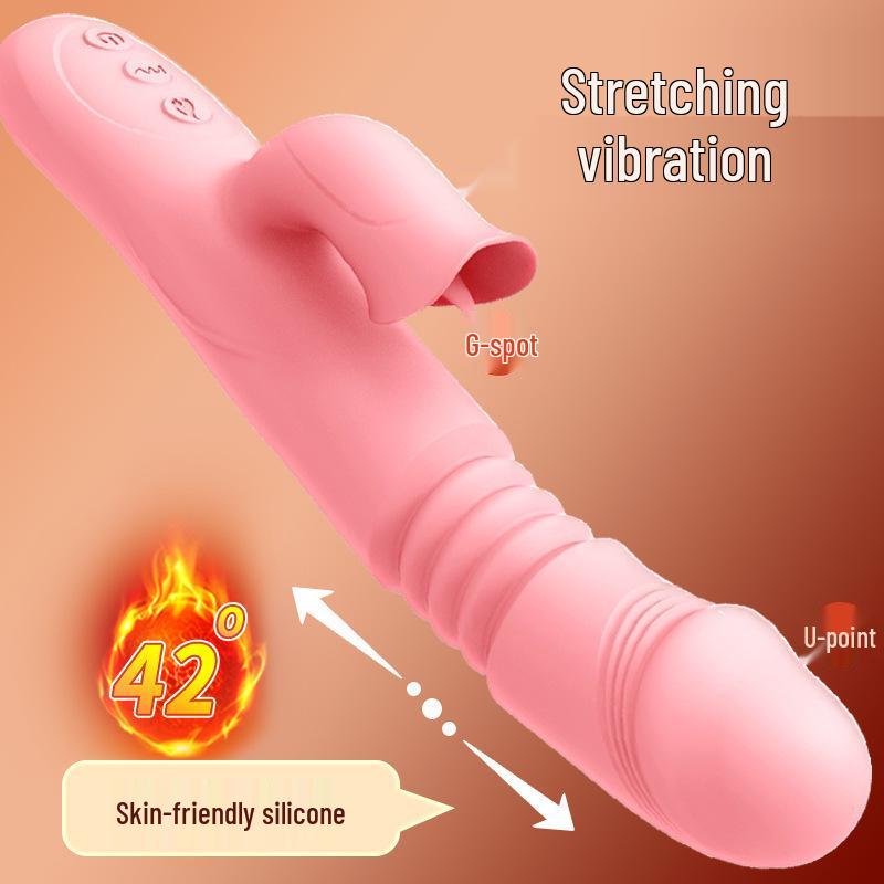 Fairy Wand Second-Gen Vibrating Telescopic Rod for Women - Tongue-Licking, Heating, Massage Adult Toy.