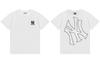 MLB & NY Large Logo Printed Short Sleeve T-shirt White 908