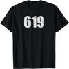 San Diego 619 Vorwahl Kalifornien Vintage Retro T-Shirt