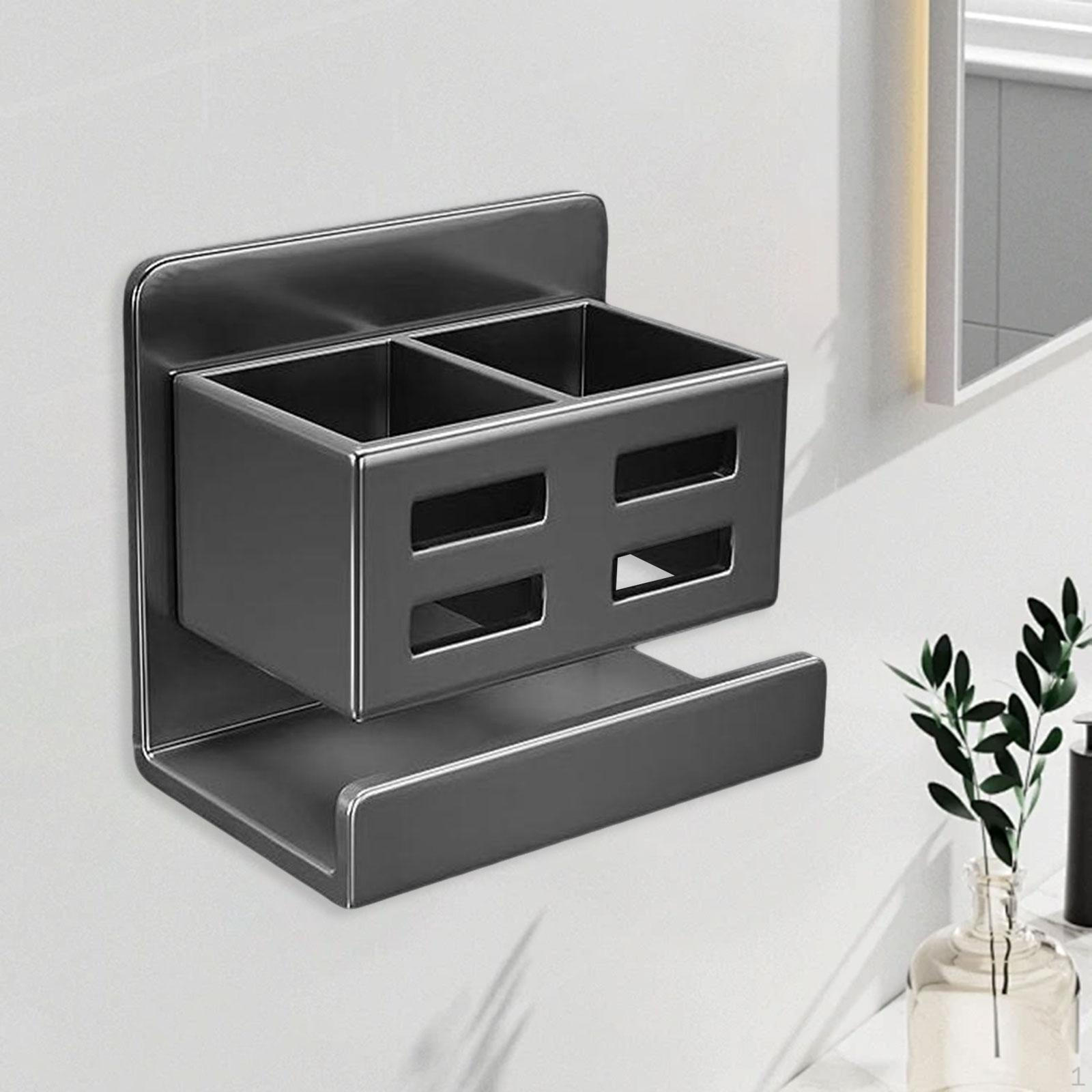 

Навесное хранилище для зубных щеток, полка для зубной пасты, органайзер для ванной комнаты