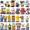 MOOXI Various Cartoon Movie SpongeBobed Stitched BrickHeadzed MOC Brick Model Kit DIY Children Toy Building Block Set Adult Gift