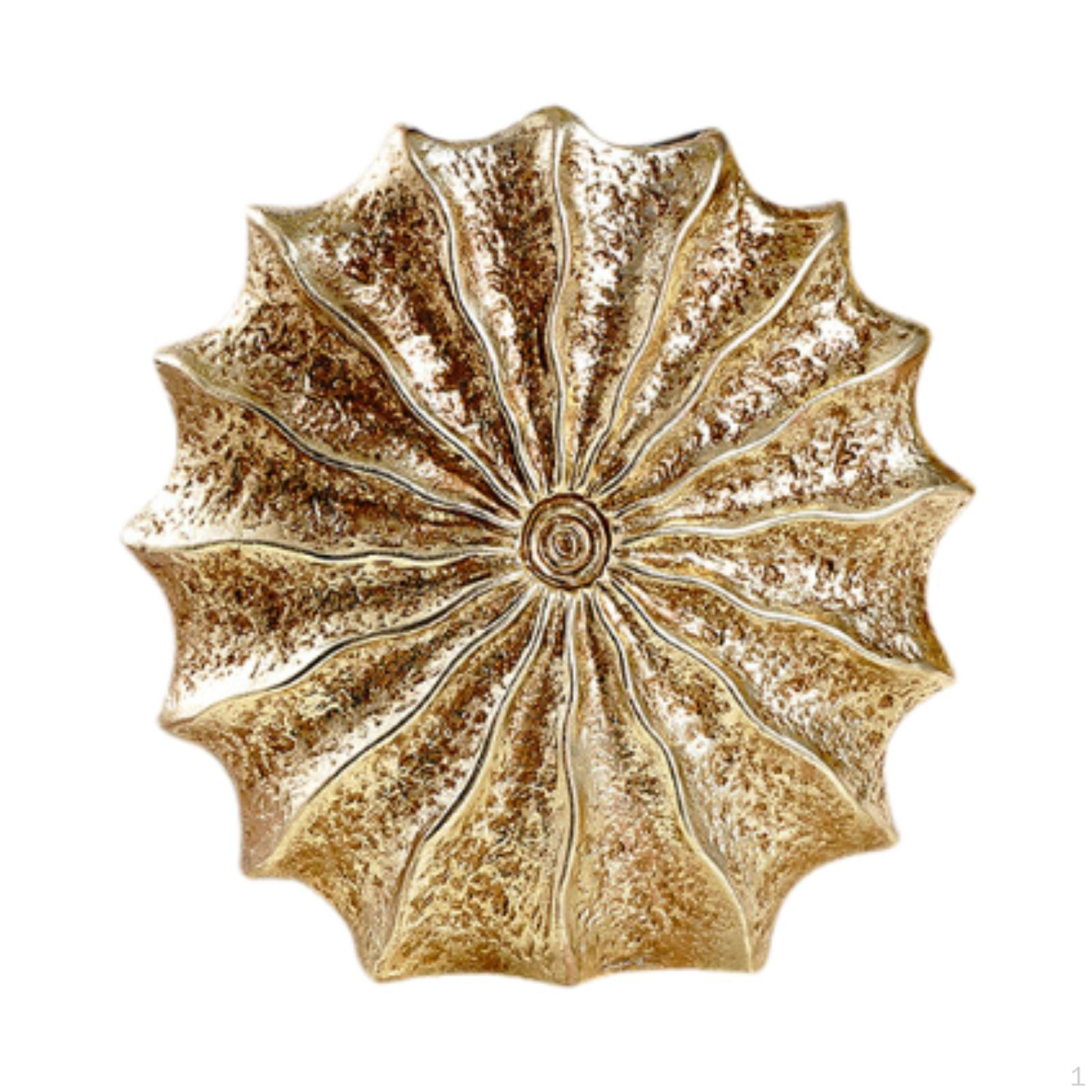 

Conch Flower Vase As A Centerpiece for Coffee Table And TV Stand Gold Small