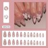 24pcs Long Almond Fake Nails French Nail Tips Manicure Press On Nails  DIY