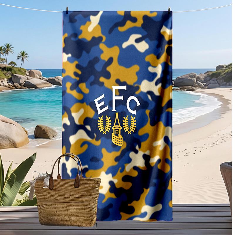 Everton Football Print Beach Towel, Large Soft Quick Dry Towel for Beach Camping Swimming
