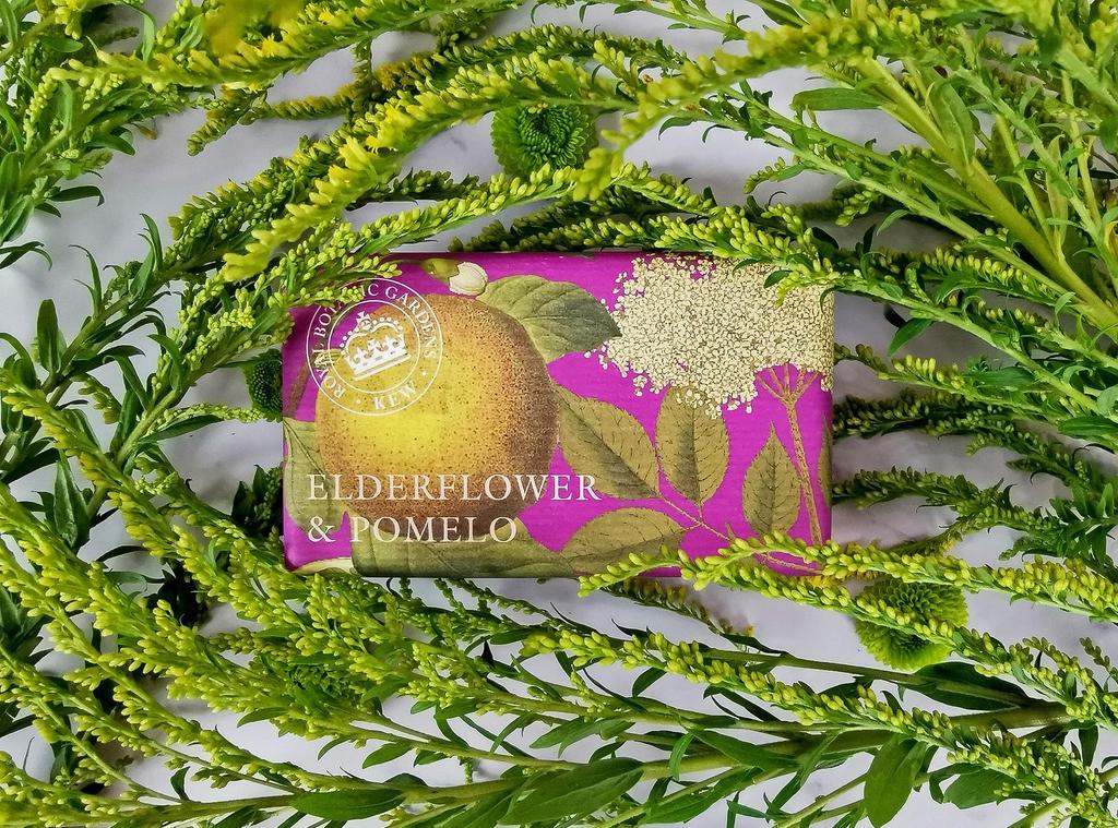 Sanwa Trading English Soap Company KEW GARDEN Luxury Shea Soaps Elderflower Pomelo &