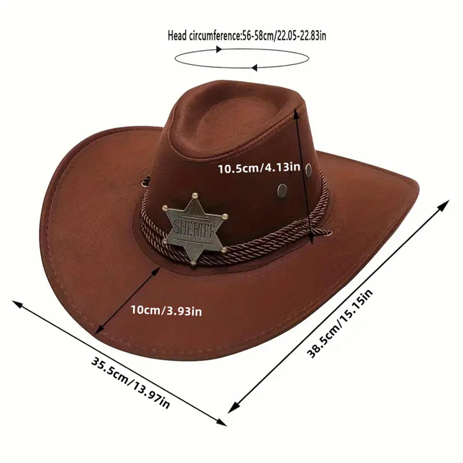 Classic Western Cowboy Look Hat Western Cowboy Hats with Wide Brim Unisex Western Cowboy Hat for Travel Fishing Hiking Summer