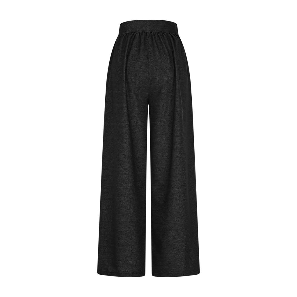 Women's Loose And Comfortable Casual Fashion Solid Color Pocketed Pants