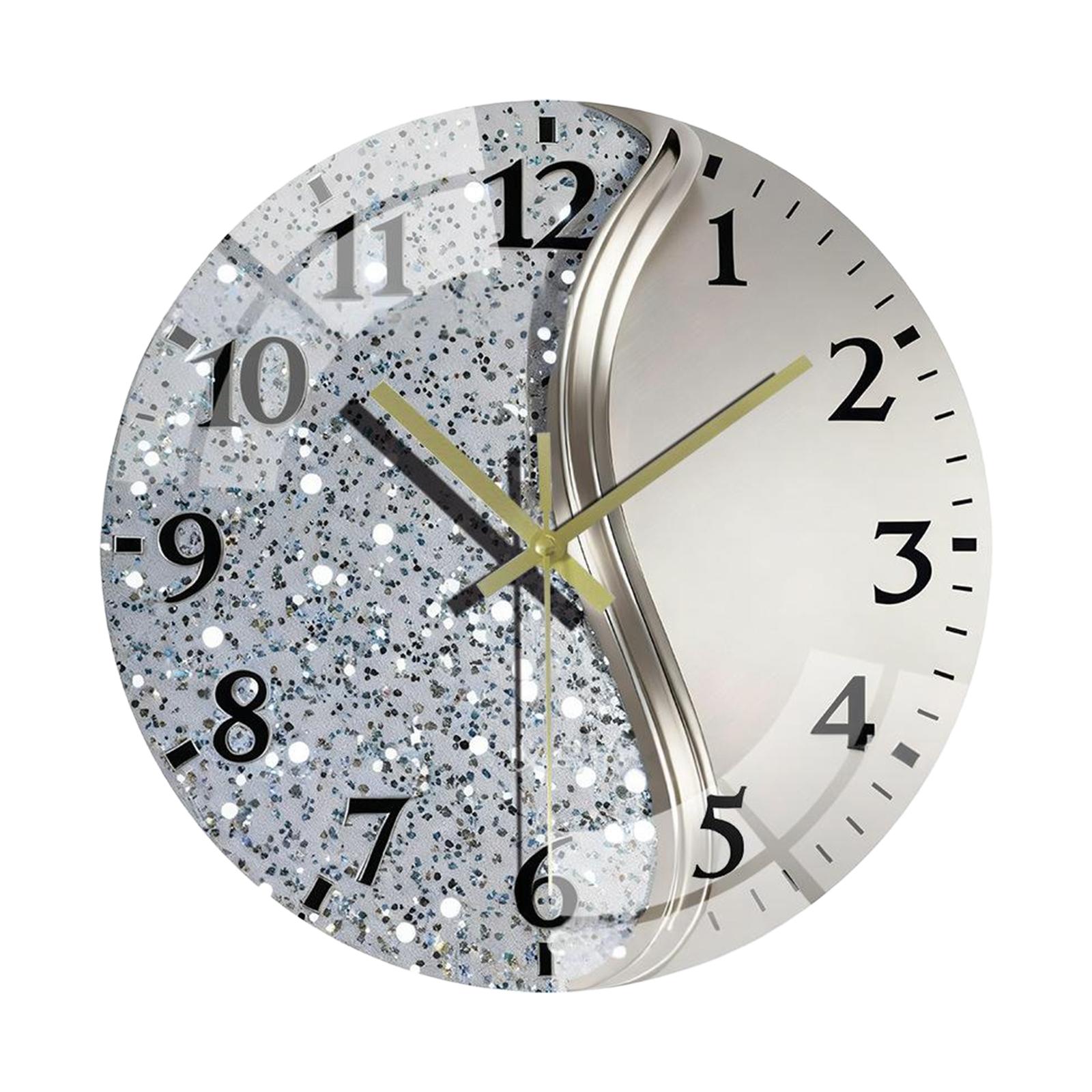 Wall Hanging Clock Wall Ornament Creative Round Decorative Clock for Study