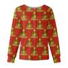 Women's Casual Fashion Long Sleeve Standing Collar Single Breasted Christmas Print Workwear Jacket Tops