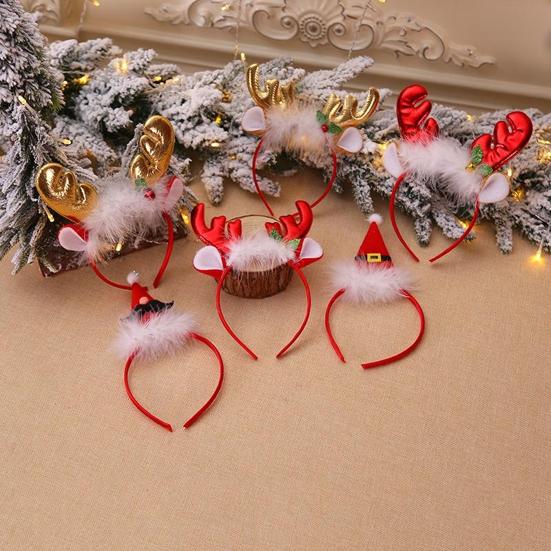 Red Deer Stylish Antler Hairpin Headband For Christmas Party Dressup